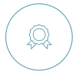 Imagen de medalla color azul