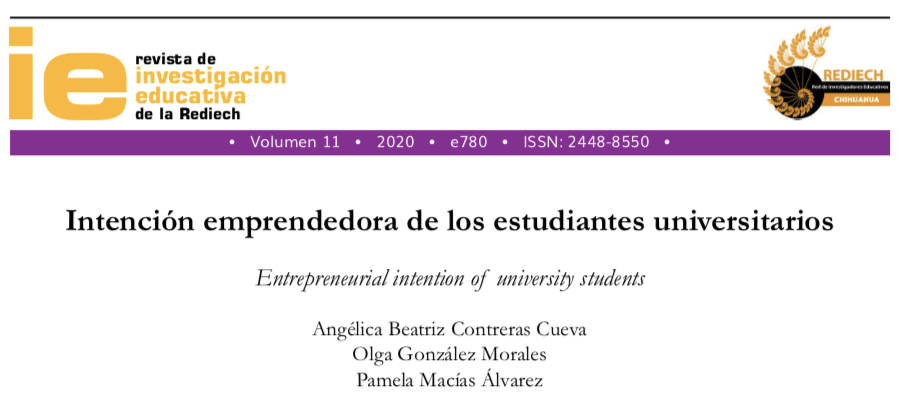 Portada del libro Intención emprendedora de los estudiantes universitarios